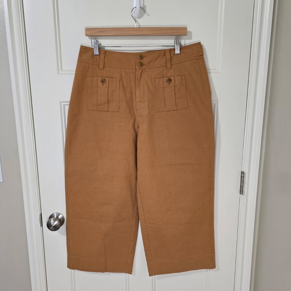 Sundance Rust-Copper Cropped Wide-Leg Pants - Picture 4 of 10